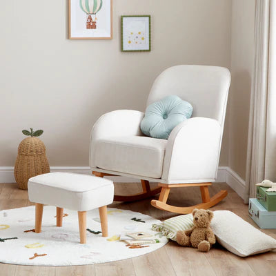 Babymore - Freya Nursing Chair with Stool - Cream