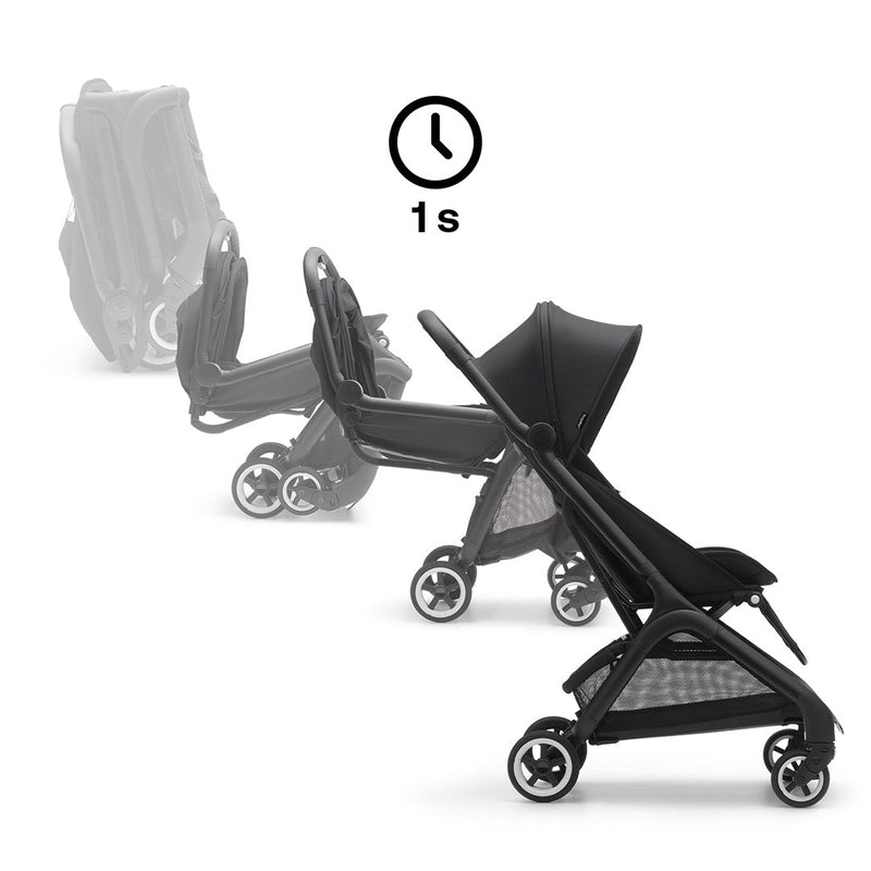 Bugaboo Butterfly Travel Pushchair - Black/Midnight Black - + Free Transport Bag
