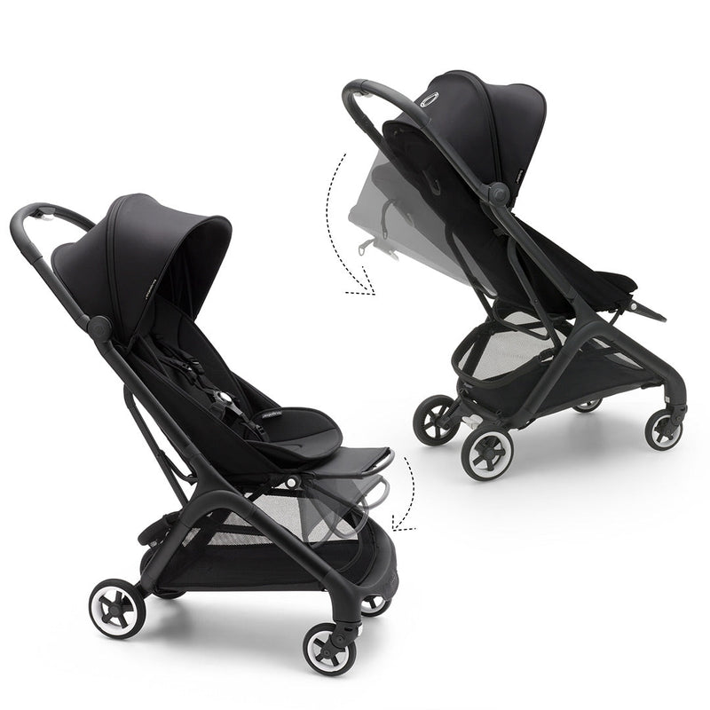 Bugaboo Butterfly Travel Pushchair - Black/Midnight Black - + Free Transport Bag