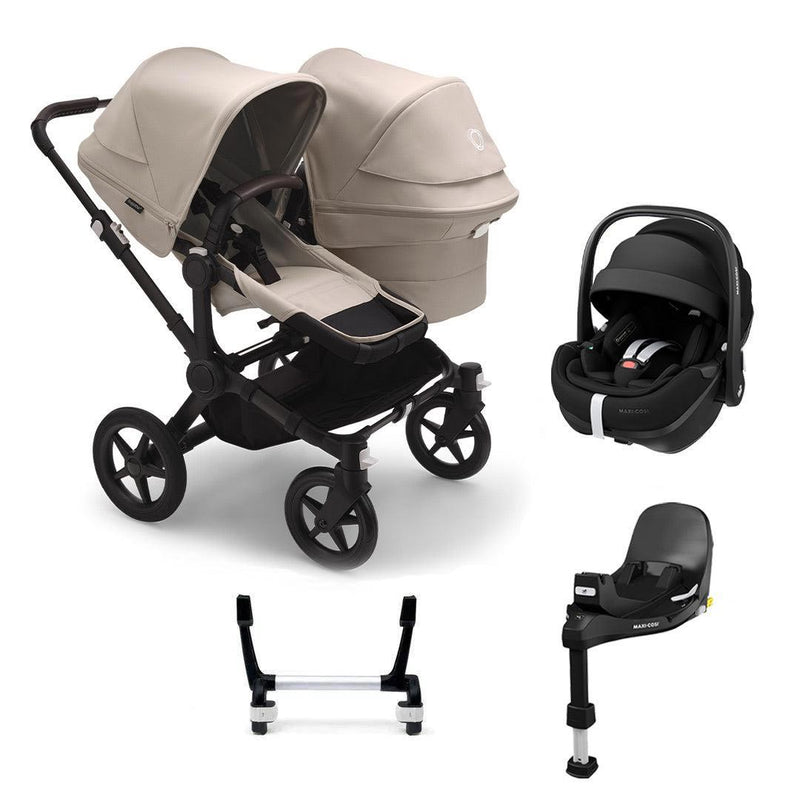 Bugaboo Donkey 5 Duo Complete + Pebble 360 Pro 2 Travel System - Desert Taupe