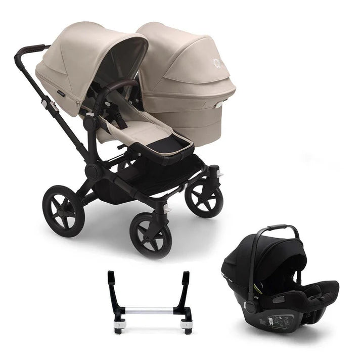 Bugaboo Donkey 5 Duo Complete + Turtle Air Travel System - Desert Taupe