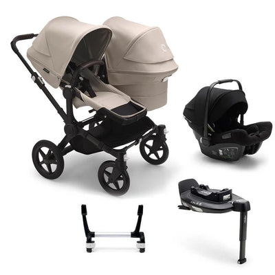Bugaboo Donkey 5 Duo Complete + Turtle Air Travel System - Desert Taupe