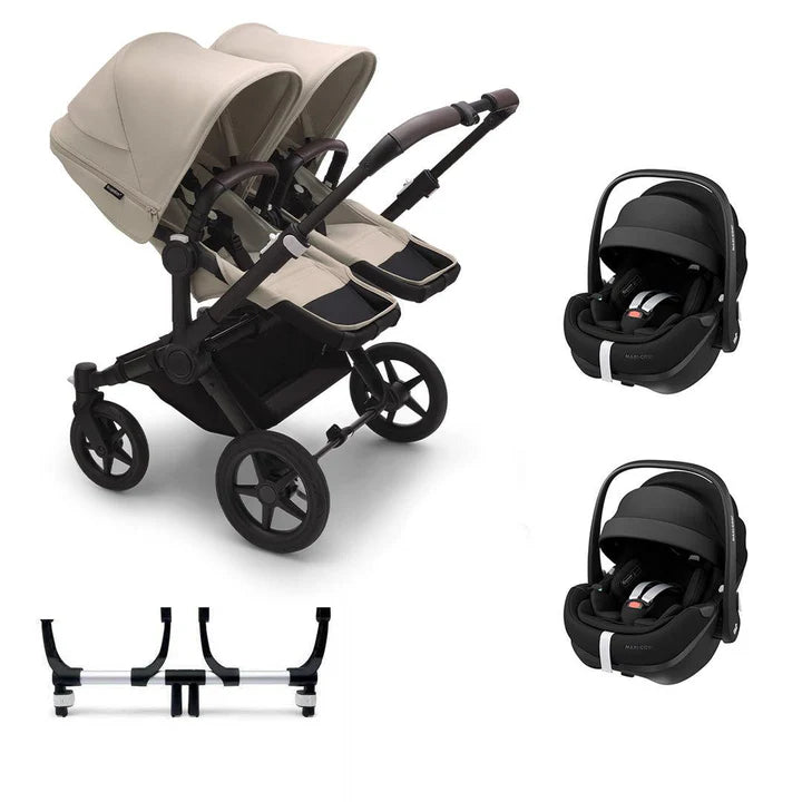 Bugaboo Donkey 5 Twin Complete + Pebble 360 Pro 2 Travel System - Desert Taupe