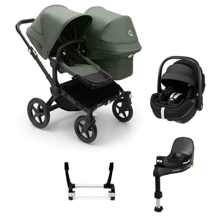 Bugaboo Donkey 5 Duo Complete + Pebble 360 Pro 2 Travel System - Forest Green