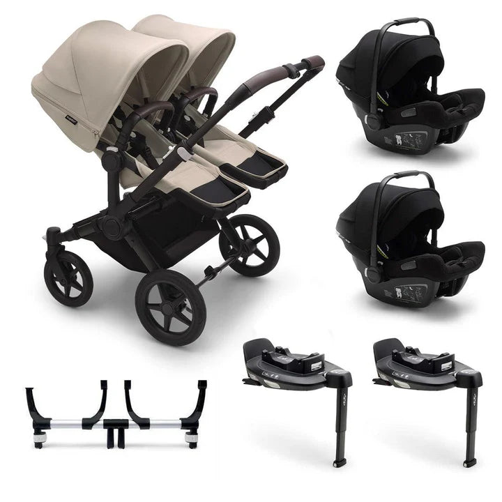 Bugaboo Donkey 5 Twin Complete + Turtle Air Travel System - Desert Taupe