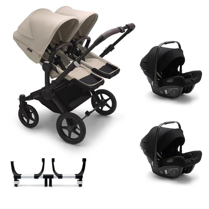 Bugaboo Donkey 5 Twin Complete + Turtle Air Travel System - Desert Taupe