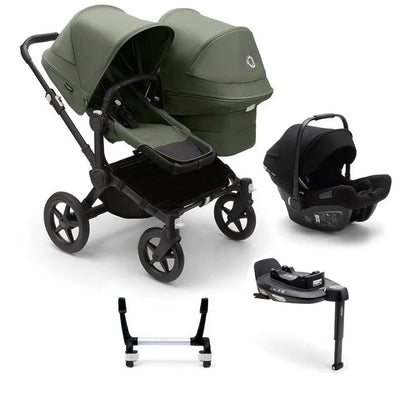 Bugaboo Donkey 5 Duo Complete + Turtle Air Travel System -  Forest Green