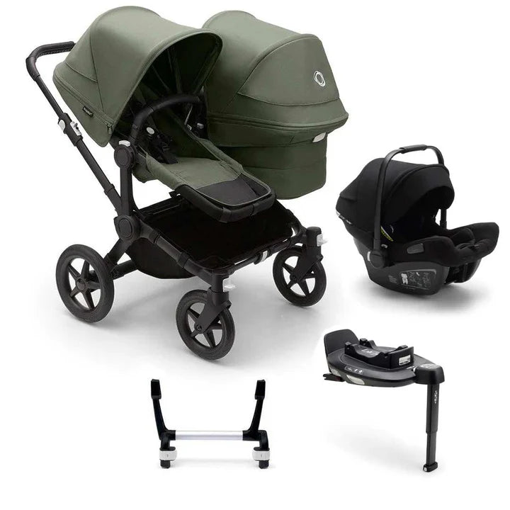 Bugaboo Donkey 5 Duo Complete + Turtle Air Travel System -  Forest Green