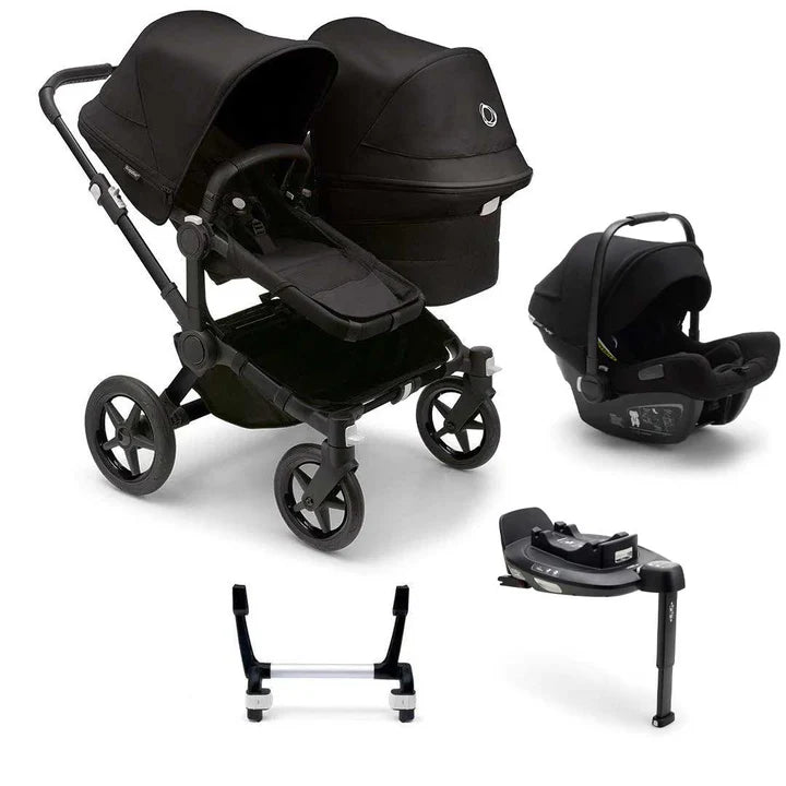 Bugaboo Donkey 5 Duo Complete + Turtle Air Travel System - Midnight Black