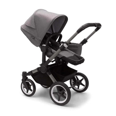 Bugaboo Donkey 5 Mono Complete + Turtle Air Travel System -  Grey Melange