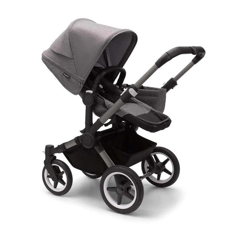 Bugaboo Donkey 5 Mono Complete + Turtle Air Travel System -  Grey Melange