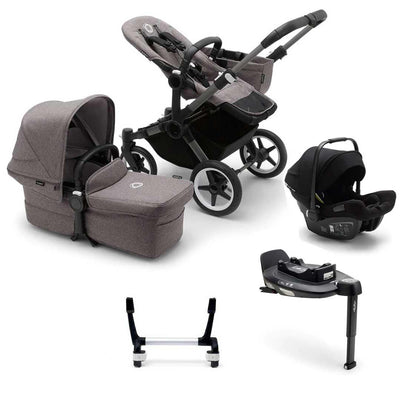 Bugaboo Donkey 5 Mono Complete + Turtle Air Travel System -  Grey Melange