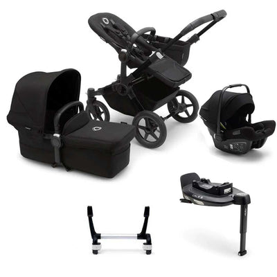 Bugaboo Donkey 5 Mono Complete + Turtle Air Travel System -  Midnight Black