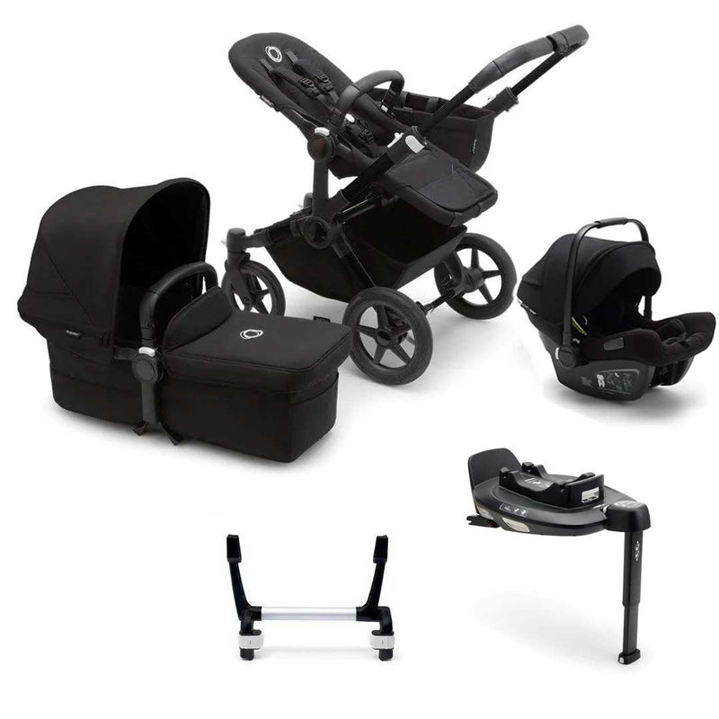 Bugaboo Donkey 5 Mono Complete + Turtle Air Travel System -  Midnight Black