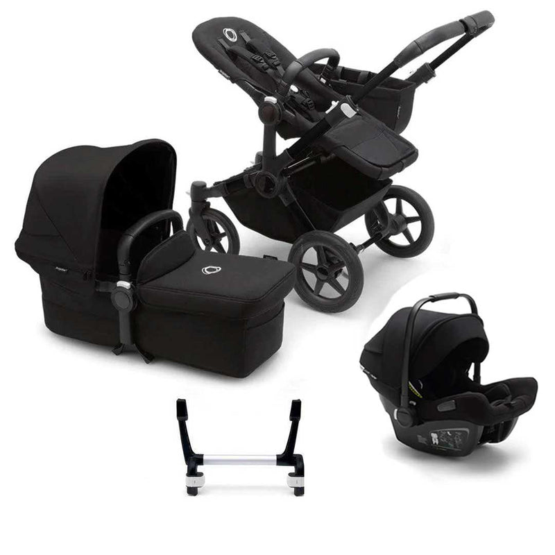 Bugaboo Donkey 5 Mono Complete + Turtle Air Travel System -  Midnight Black