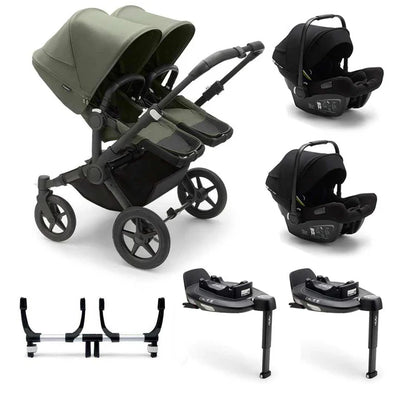 Bugaboo Donkey 5 Twin Complete + Turtle Air Travel System - Forest Green