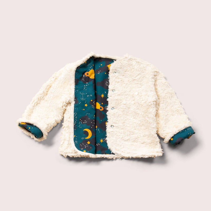 Little Green Radicals - Saturn Nights Collarless Reversible Cosy Jacket