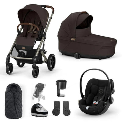 CYBEX Balios S Lux + Cloud G Travel System - Chocolate Brown