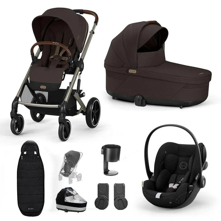 CYBEX Balios S Lux + Cloud G Travel System - Chocolate Brown