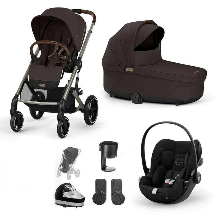 CYBEX Balios S Lux + Cloud G Travel System - Chocolate Brown