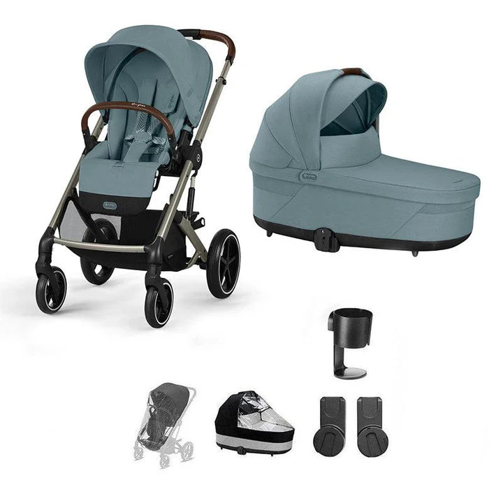 CYBEX Balios S Lux Essential Pushchair Bundle - Stormy Blue