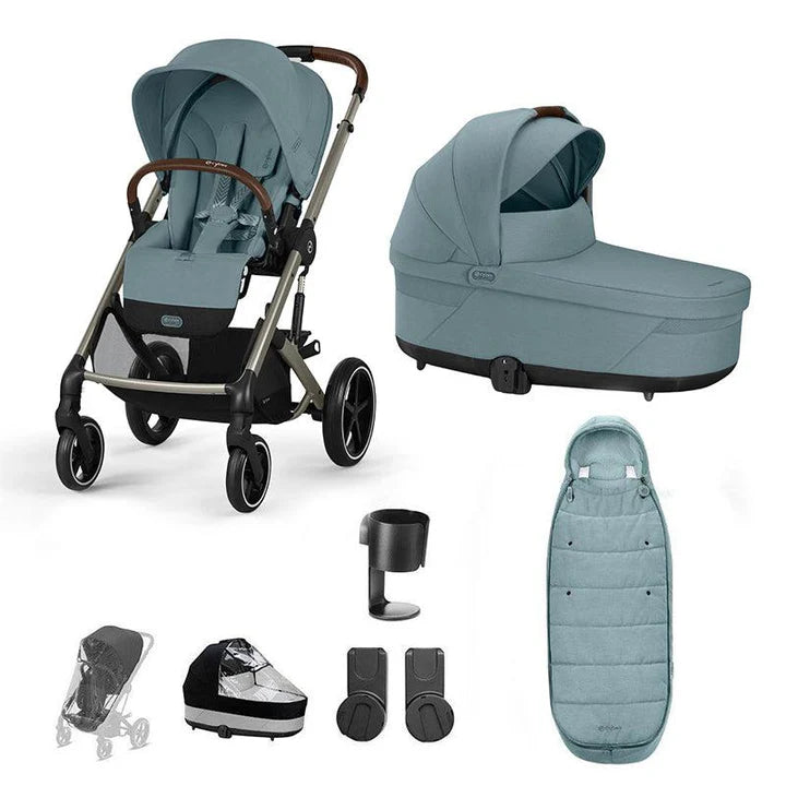 CYBEX Balios S Lux Essential Pushchair Bundle - Stormy Blue