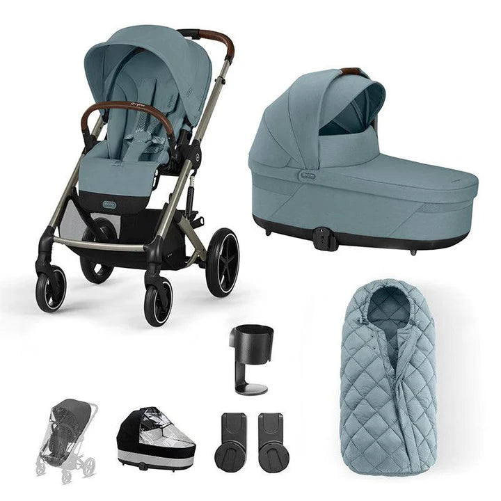 CYBEX Balios S Lux Essential Pushchair Bundle - Stormy Blue