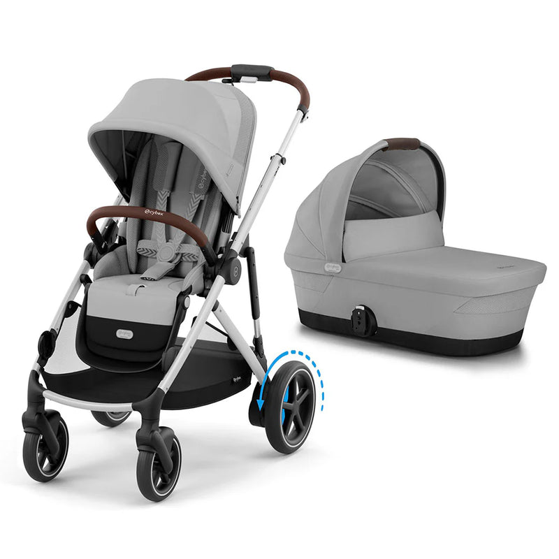 Cybex eGazelle S Pushchair & Carrycot - Stone Grey