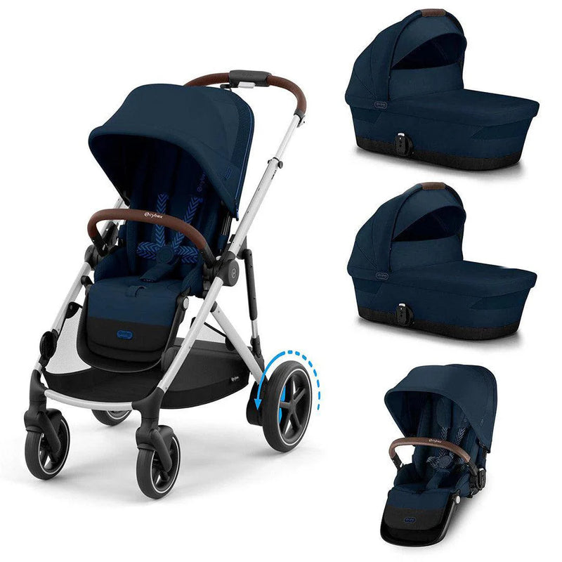 Cybex eGazelle S Twin (2 seats, 2 carrycots) - Ocean Blue
