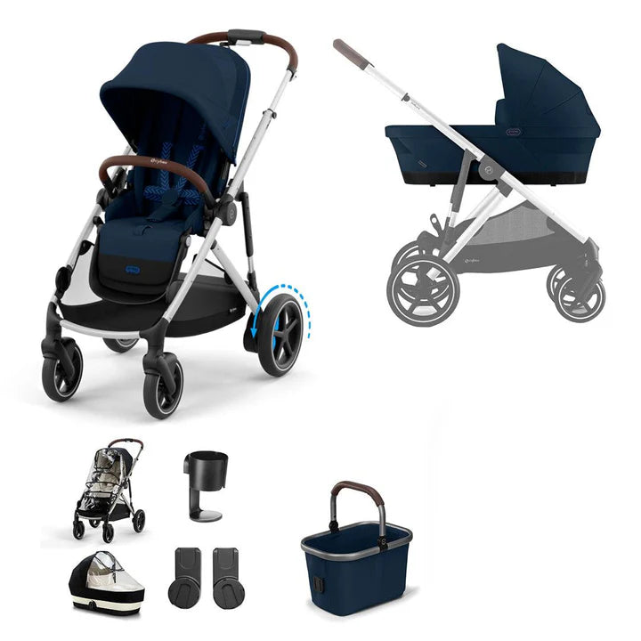 CYBEX e-Gazelle S Essential Pushchair Bundle - Ocean Blue