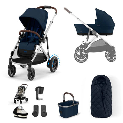 CYBEX e-Gazelle S Essential Pushchair Bundle - Ocean Blue