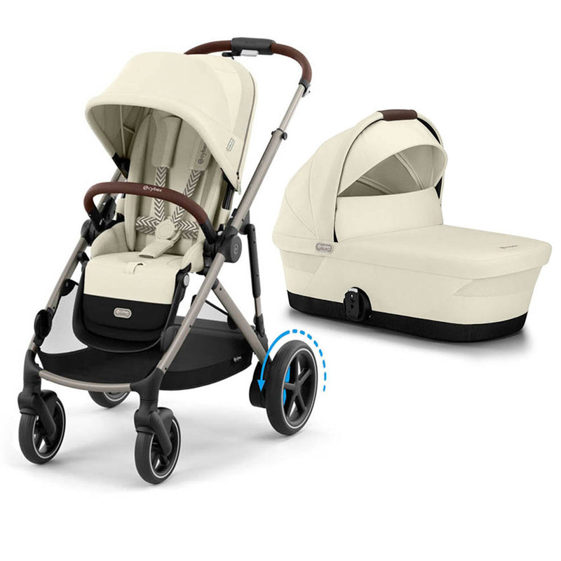 Cybex eGazelle S Pushchair & Carrycot - Seashell Beige