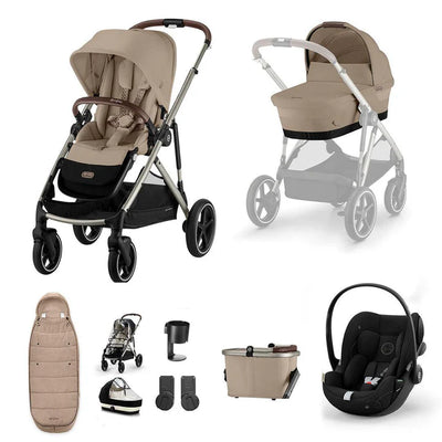 CYBEX Gazelle S + Cloud G Travel System - Almond Beige