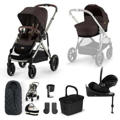 CYBEX Gazelle S + Cloud G Travel System - Chocolate Brown
