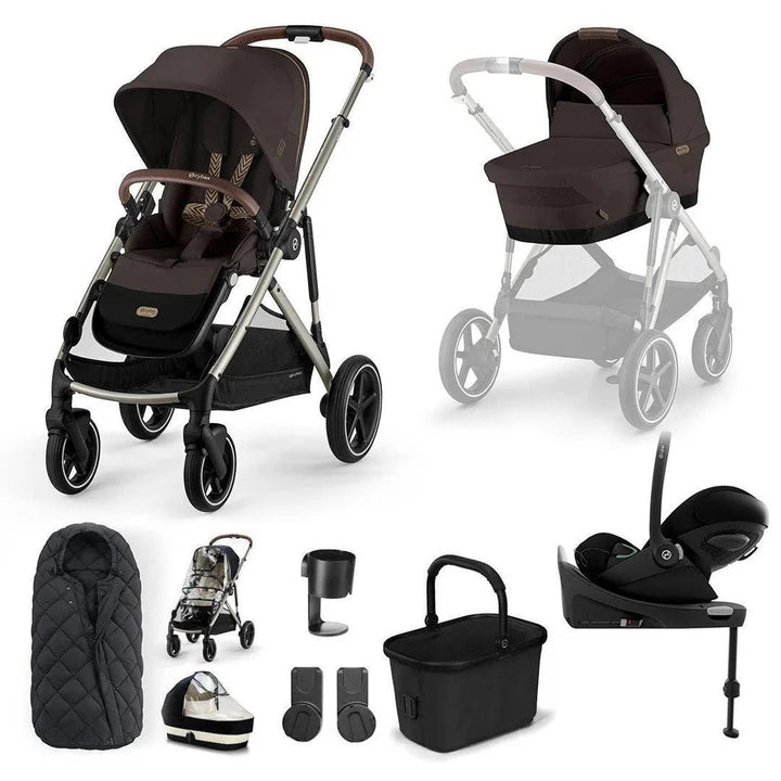 CYBEX Gazelle S + Cloud G Travel System - Chocolate Brown