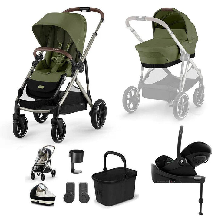 CYBEX Gazelle S + Cloud G Travel System - Moss Green