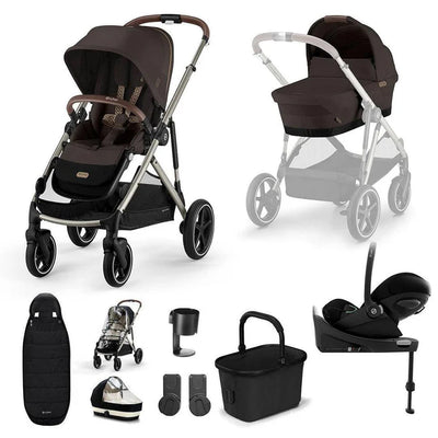 CYBEX Gazelle S + Cloud G Travel System - Chocolate Brown