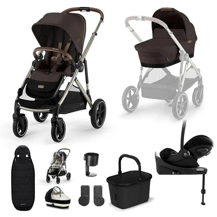 CYBEX Gazelle S + Cloud G Travel System - Chocolate Brown