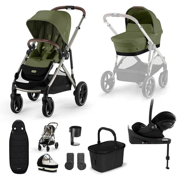 CYBEX Gazelle S + Cloud G Travel System - Moss Green