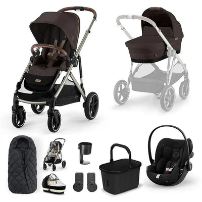 CYBEX Gazelle S + Cloud G Travel System - Chocolate Brown
