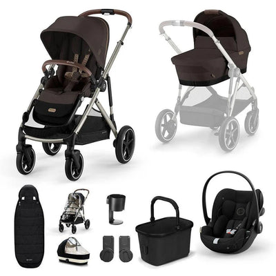 CYBEX Gazelle S + Cloud G Travel System - Chocolate Brown