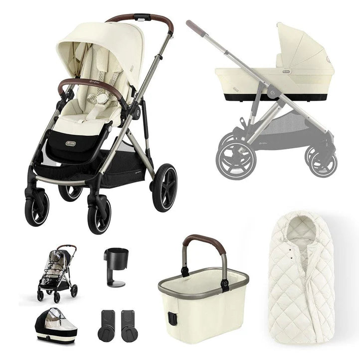 CYBEX Gazelle S Essential Pushchair Bundle - Seashell Beige