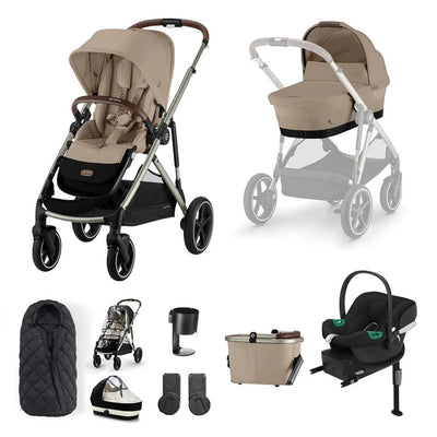 CYBEX Gazelle S + Aton B2 Travel System - Almond Beige