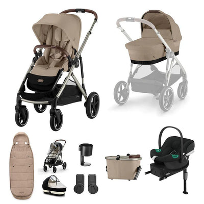 CYBEX Gazelle S + Aton B2 Travel System - Almond Beige