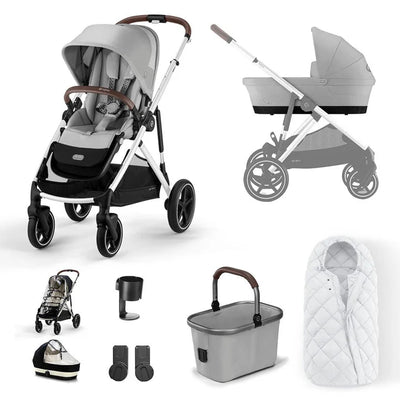 CYBEX Gazelle S Essential Pushchair Bundle - Stone Grey