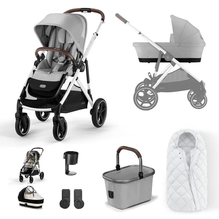 CYBEX Gazelle S Essential Pushchair Bundle - Stone Grey