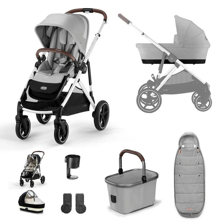 CYBEX Gazelle S Essential Pushchair Bundle - Stone Grey
