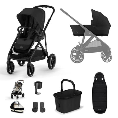 CYBEX Gazelle S Essential Pushchair Bundle - Moon Black