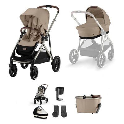 CYBEX Gazelle S Essential Pushchair Bundle - Almond Beige