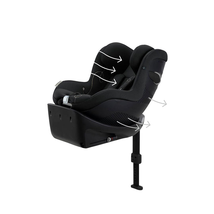 cybex sirona weight and height limit CYBEX Sirona Gi i-Size 360 Rotating Car Seat - Moon Black